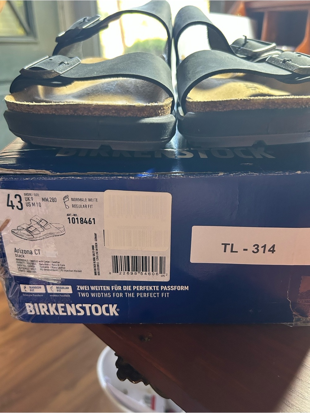 Birkenstock Arizona CT Men's Black Two-Strap Sandals